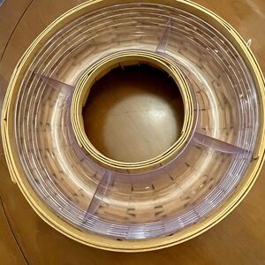 Longaberger Handmade wreath Basket with plastic divided insert